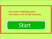 Mad minute math multiplication. ComponentShim Start One minute multiplication game. Press enter or click OK after answering. Again Play...
