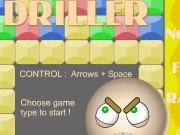 Driller. CONTROL : Arrows + Space Choose game type to start ! Depth: 500 LEVEL Easy Normal 1000 Hard 2000 Freaky hard Random About this Information , copyrights, etc. Y X Blocks Del Driller moveArr 100 Level Lifes Air 0 3...
