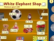 White elephant shop. % 0 1 00 888 Â£ 0000 p...
