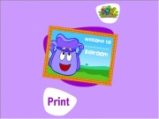 Game Dora - welcome do bedroom print