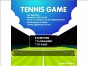 Tennis. 100% BGM GAMEDESIGN TENNIS GAME Key Operation:Space key to hit the ball.Arrow move or aim ball direction at moment of stroke.Getting 3 games first win. EXHIBITION TOURNAMENT TOP PAGE 0 Forehand Backhand Serve Footwork COM YOU Space bar lineMC 40-30 AAAAAAAA AA GAMES PLAYER WIN ! - Back Title Bound.wav Hit.wav app.wav app2.wav Select your player PLAYERNAME NAMEPLAY 1st Match Congratulations! You w...
