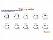 Game Multiplication with regrouping 3
