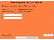 Game Present perfect vs past 2