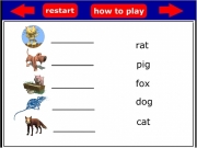 Animals drag and drop. animals2.swf foods2.swf menu.swf g n i d a o L . .. ... .... car new rat pig eight fox dog cat nine ten eleven twelve restart animals1.swf how to play Great Job...
