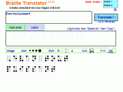 Braille. Enter text here Translate ! Creates selectable-text and images of Braille Translator http://www.mathsisfun.com Image: Size: a Style: (right-click, then "Select All", "Copy") Grade 2 1 Mode: V1.41 (Up to 1000 letters) Text Dots Save: Print:...
