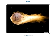 Jigsaw Puzzle Basket ball Flames. 24...
