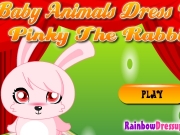 Game Baby animal dress up - Pinky the rabbit