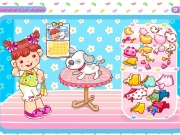 Game Girl and dog dress up