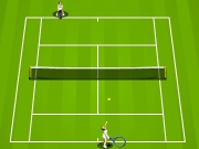 Tennis game. 100% BGM GAMEDESIGN TENNIS GAME Keyboard operation.Space key to hit, arrow move. The ball moves in direction.The player who wins by 3 games, is the winner. EXHIBITION TOURNAMENT TOP PAGE 0 Forehand Backhand Serve Footwork COM YOU Space bar lineMC 40-30 AAAAAAAA AA GAMES PLAYER WIN ! - Back Title Bound.wav Hit.wav app.wav app2.wav Select your PLAYERNAME NAMEPLAY 1st Match Congratulations! You win ...
