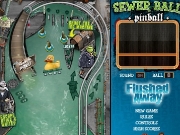 Sewer ball pinball. 100,456,789 ON 0 123,098,239 1 400738,,,,493 60 2,928,374...
