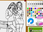 Game Barbie friends coloring