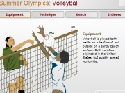 Summer olympics volleyball facts. The Associated Press AP Volleyball is played both inside on a hard court and outside sandy beach surface. Both varieties originated in the United States, but quickly spread worldwide. Equipment Click icon for details Ball It's made from leather or synthetic covering with an inflatable rubber core. Indoor balls may be many colors while are blue, yellow white. 9-10 oz. 260-280 gr. 8.5"21....
