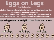 Game Eggs on legs multiplication